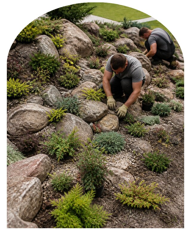 Альпийская горка под ключ в Камне-на-Оби от 15124 р. | Метпроект-Кно